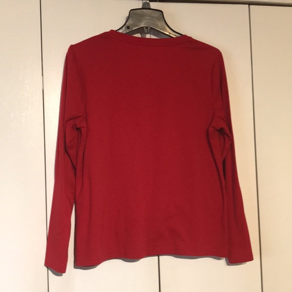 White Stag Women’s long sleeve red sweater Size Large (12-14) snowflakes - Picture 2 of 6